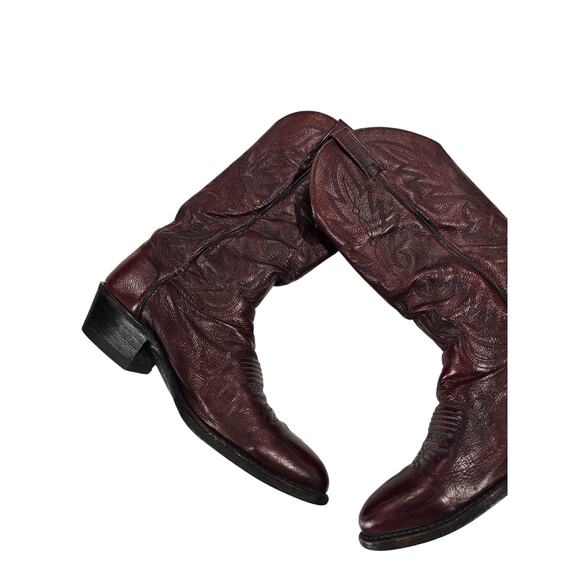 Dan Post Milwaukee Western cowboy boots in black cherry Sz 9D main image 6